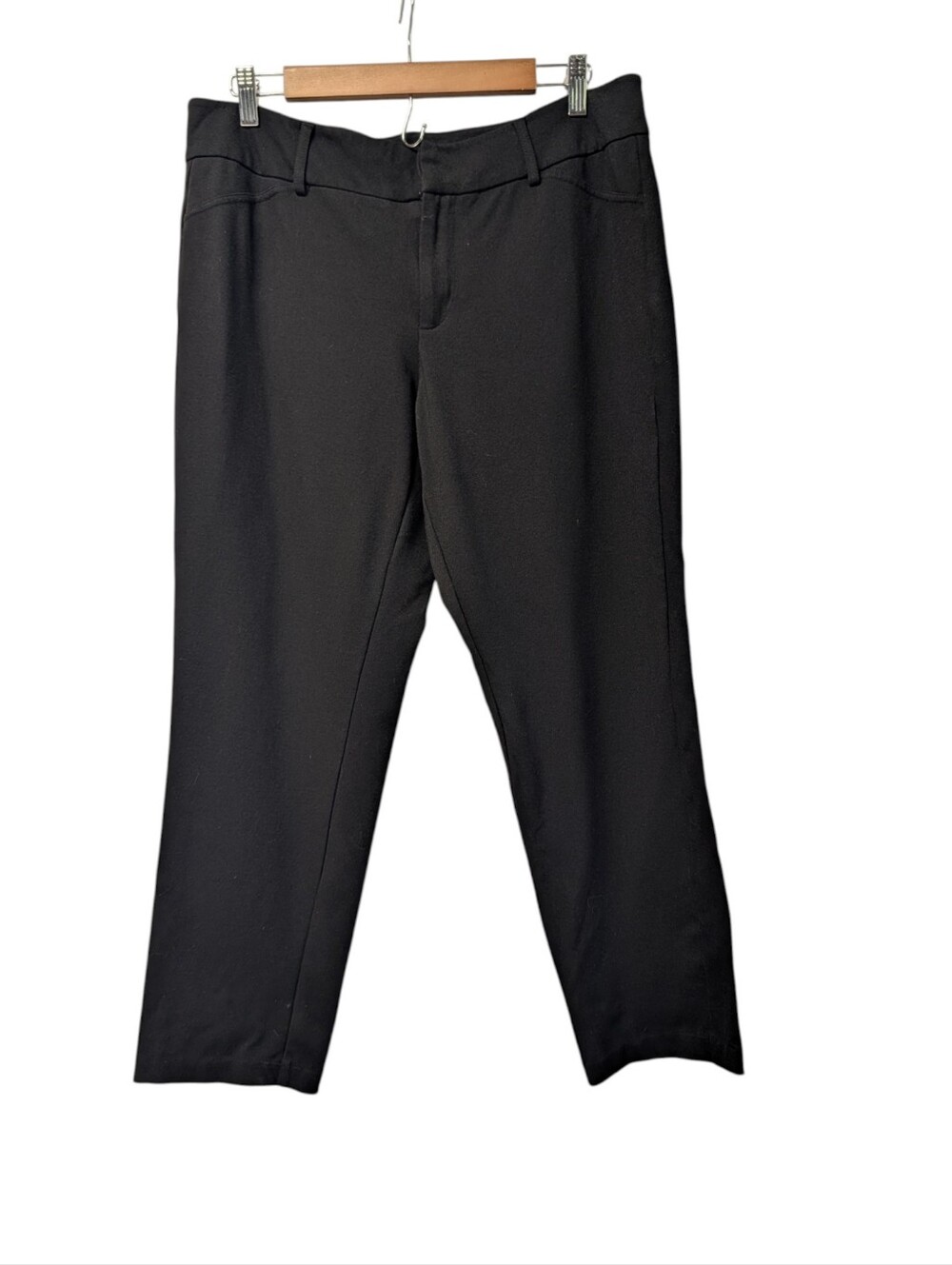 MICHAEL Kors Black Straight Leg Cropped Pants Womens Size 12 Career Office Pants